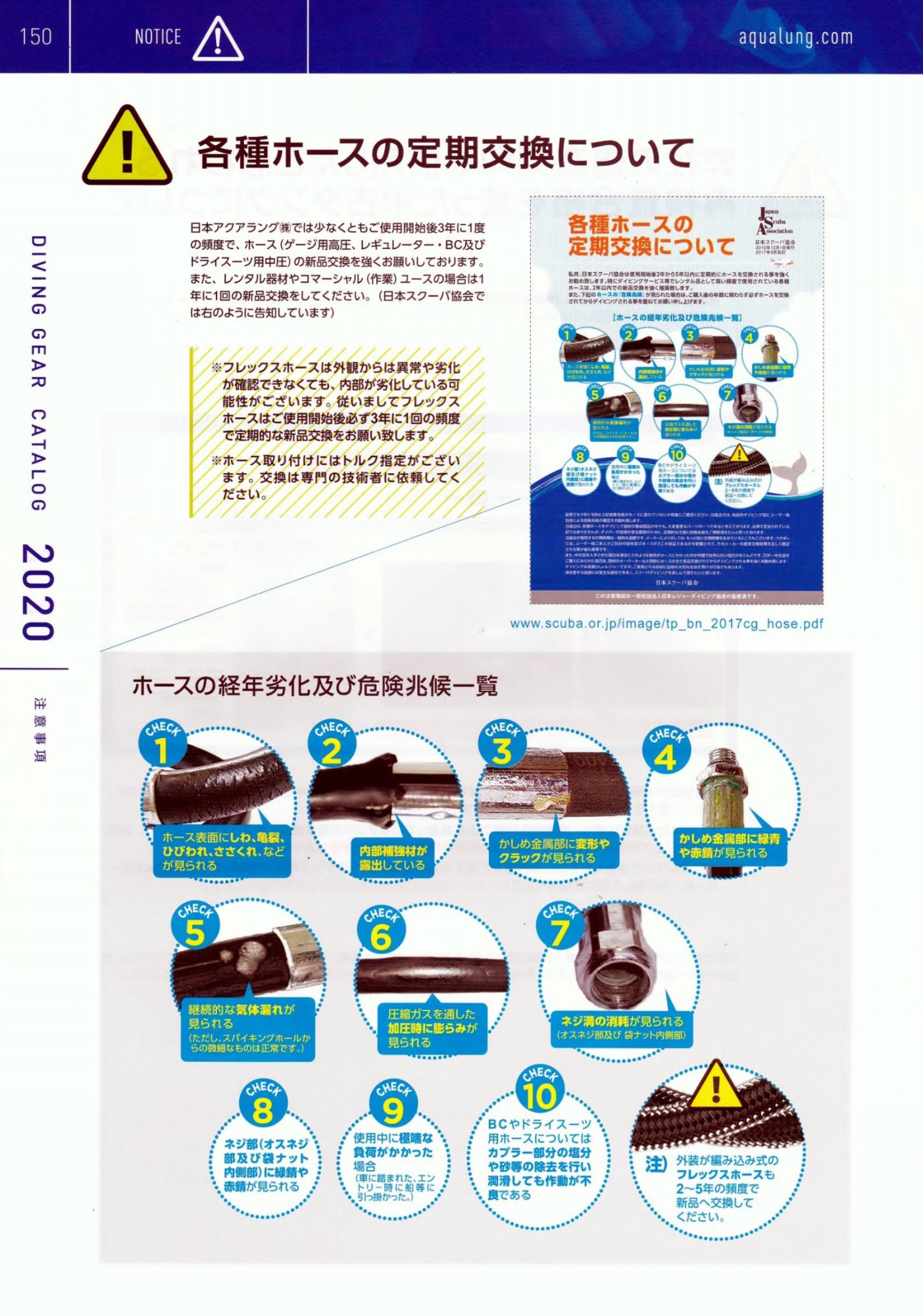 ホースの定期交換について