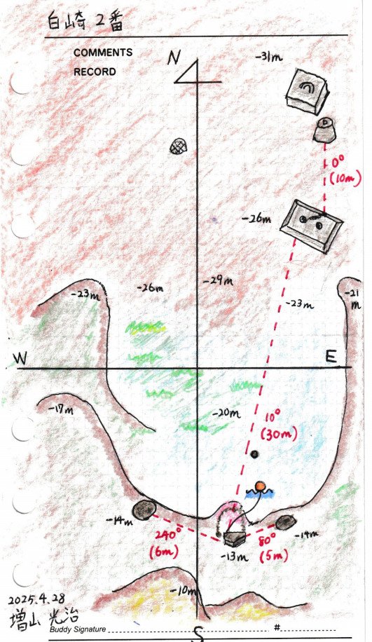 白崎2番ブイ ポイントマップ2